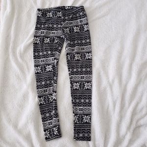NWOT Faded Glory Black and White Leggings size S